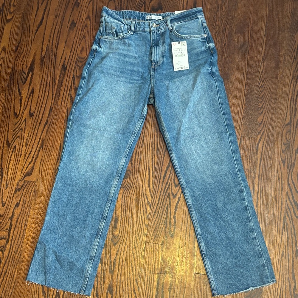 Zara Blue Straight Leg Jeans